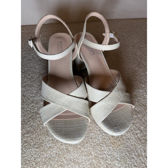 Kenneth Cole Reaction Natural Women's Reeva Platform Heeled Sandal Size 8 - Picture 1 of 5